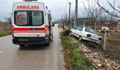 Bursa’da Otomobil Direğe Çarptı: 2 Yaralı