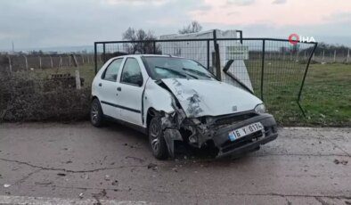 Hapşıran Sürücü Kontrolden Çıktı: 2 Yaralı