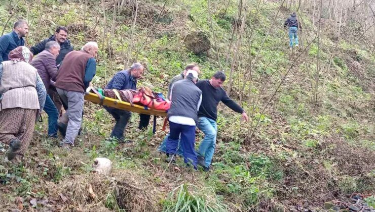 Trabzon’da Otomobil Dereye Uçtu: 2 Yaralı