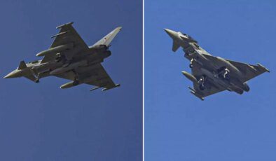 Türkiye’nin satın alacağı Eurofighter savaş uçakları, Ankara’ya iniş yaptı