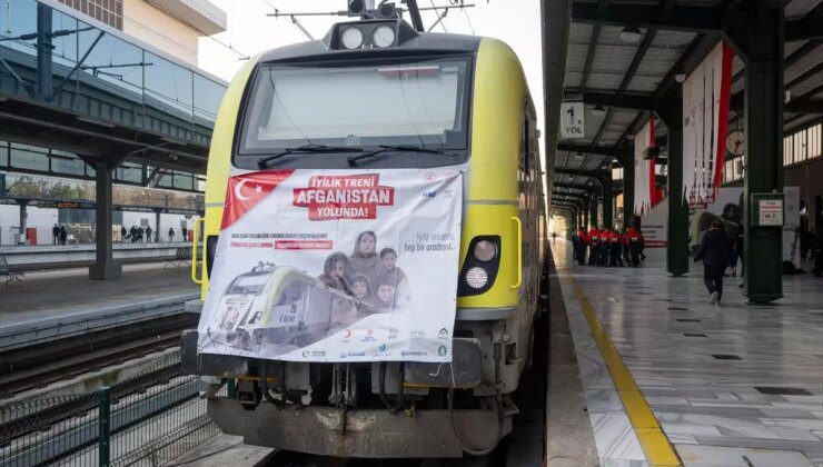 Yardım malzemeleri taşıyan "İyilik Treni"nin 21’incisi Afganistan’a hareket etti