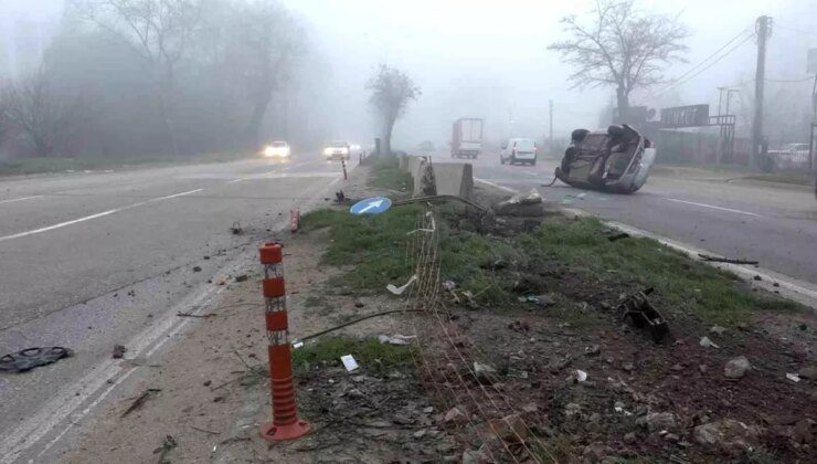 Bursa’da Yoğun Sis Kazaya Neden Oldu