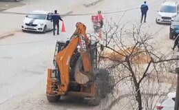 İnegöl’de Altyapı Çalışması Sırasında Doğal Gaz Borusu Delindi
