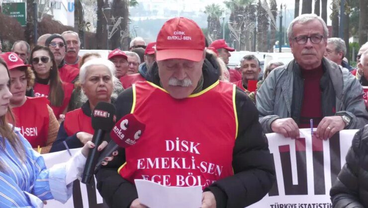 İzmir’de Emekliler Maaş Zamlarını Protesto Etti