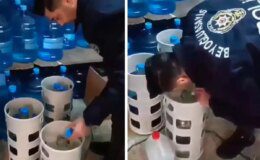 Su satılan dükkanda 72 litre sahte içki ele geçirildi