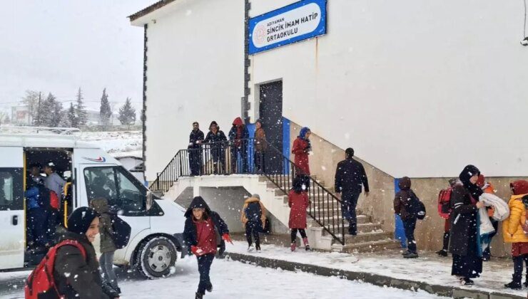 Adıyaman’ın Sincik İlçesinde Okullar Yoğun Kar Yağışı Nedeniyle Tatil Edildi