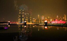 Çin Yeni Yılı Kutlamalarında Drone Işık Gösterisi