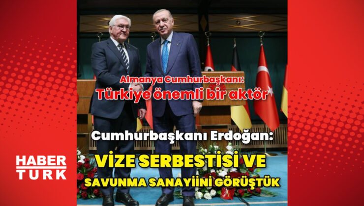 Cumhurbaşkanı Erdoğan, Almanya Cumhurbaşkanı Steinmeier ile bir araya geldi