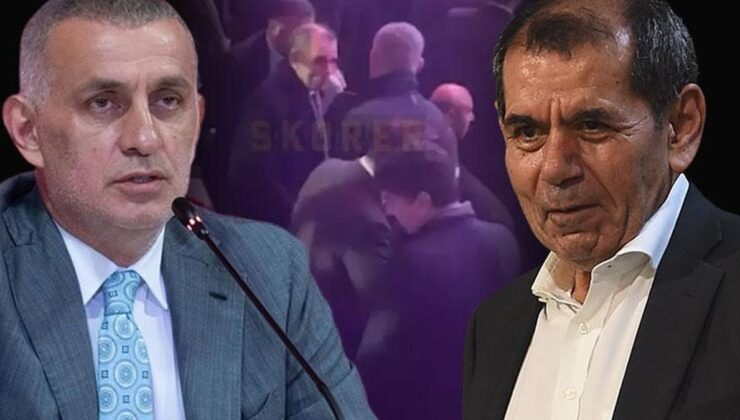 Dikkat çeken görüntü! TFF Başkanı İbrahim Hacıosmanoğlu ve Galatasaray Başkanı Dursun Özbek el sıkışmadı