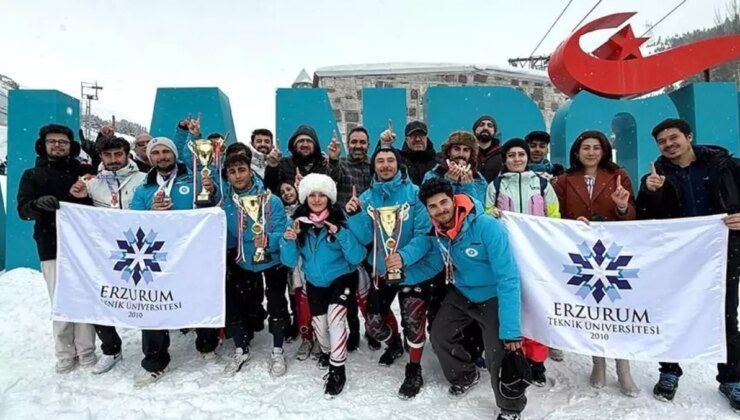 Erzurum Teknik Üniversitesi Kış Spor Oyunları’nda Şampiyonluk Yağmuruna Tutuldu