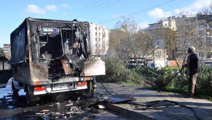 Manisa’da Mobil Lokma Aracı Yangın Çıkardı