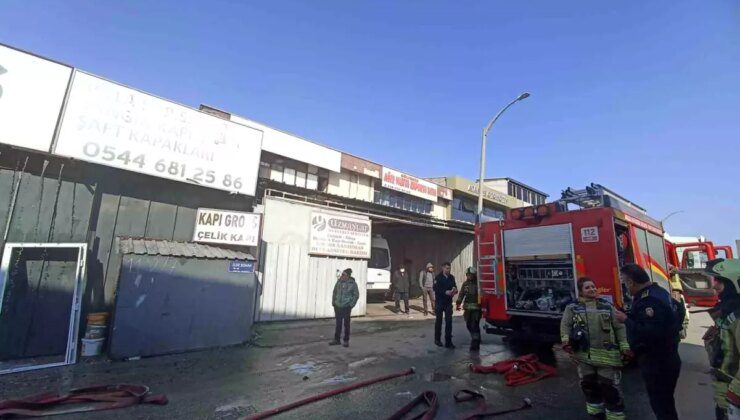 Yenimahalle’de Çelik Kapı İmalathanesinde Yangın