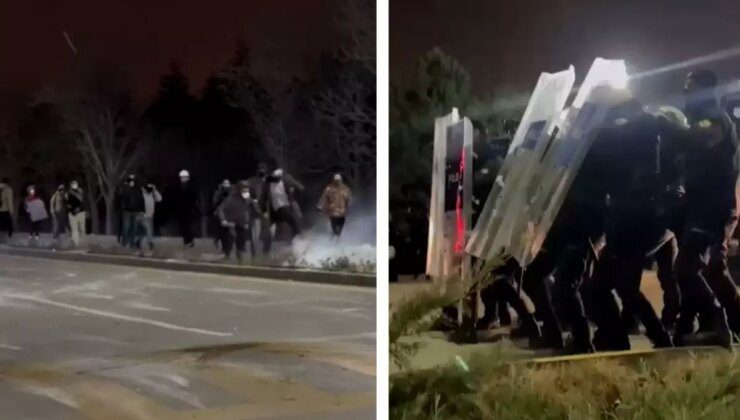 Gözaltıları protesto etmek için ODTÜ’de buluşan öğrencilere polis müdahalesi