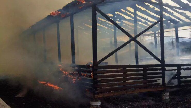 İnegöl’de At Çiftliğinde Yangın Çıktı