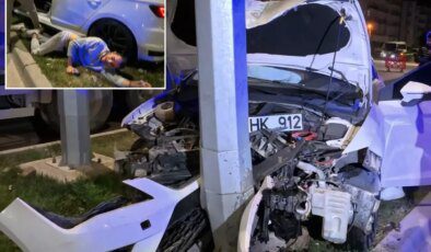 Aynı yolda yarım saatte iki kaza! Yaralı sürücünün ilk sözü herkesi şaşırttı