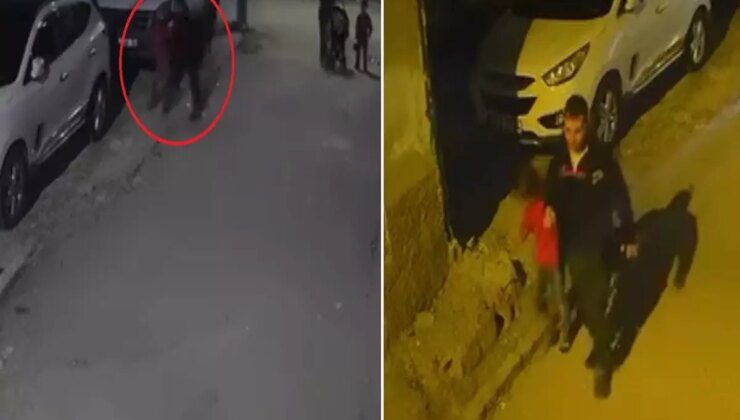 Başını otomobile çarptığı çocuğu yere fırlattı! Dehşet anları kamerada