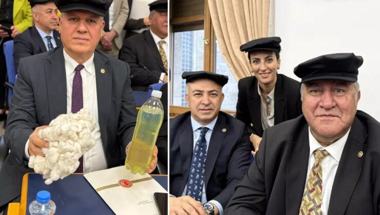 CHP’li vekiller bütçe görüşmelerine kasket takarak geldi