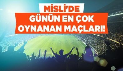 Misli üyeleri Pazar bülteninde bol gol bekliyor… İşte Misli’den Günün En Çok Oynanan Maçları