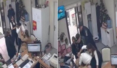 Muhtar ve vatandaş arasında kıyasıya kavga kamerada