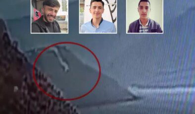 Otomobilin baraj gölüne uçtuğu kazanın görüntüleri ortaya çıktı