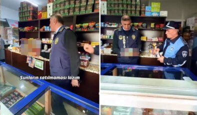 Raftaki ürün denetime giden zabıtayı kızdırdı: Satılmaması lazım, derhal kaldırın