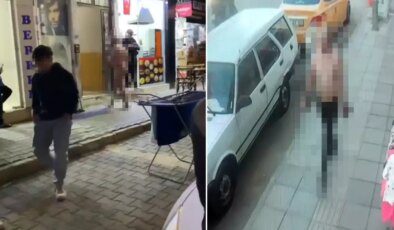 Rus turist sokakta çırılçıplak dolaştı! Polis apar topar gözaltına aldı