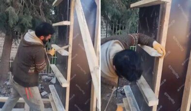 Ustanın yaptığını fark eden müteahhitin tepkisi sert oldu: Bunların içinde insan yaşıyor