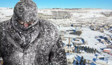 Doğu Anadolu ili buz kesti! Termometre eksi 28’i gösterdi