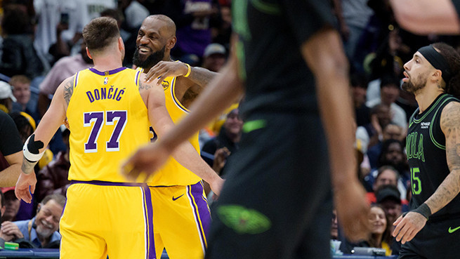 LeBron ile Doncic 30’ar sayı attı, Lakers deplasmanda kazandı
