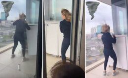 Zeynep Yılmaz korku dolu anlar yaşadı! Fırtınanın orasında böyle kaldı