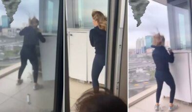 Zeynep Yılmaz korku dolu anlar yaşadı! Fırtınanın orasında böyle kaldı