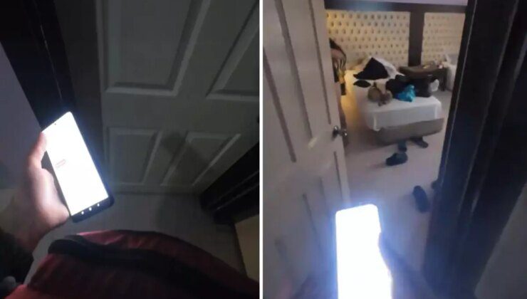 Evine sipariş götürdüğü kadını kayda alıp paylaştı: Giydiği şey giydiği bölgeyi kapatmamış