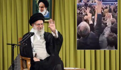 Görüntü İran’dan! Onlarca kişi Hamaney için Türkçe slogan attı