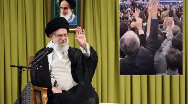 Görüntü İran’dan! Onlarca kişi Hamaney için Türkçe slogan attı