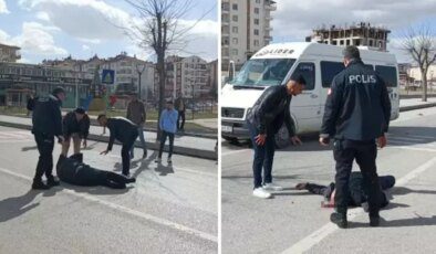 Minibüsün çarptığı yaya 32 metre ileriye fırladı