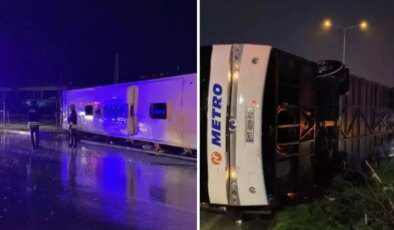 Samsun’da yolcu otobüsü devrildi! Çok sayıda yaralı var