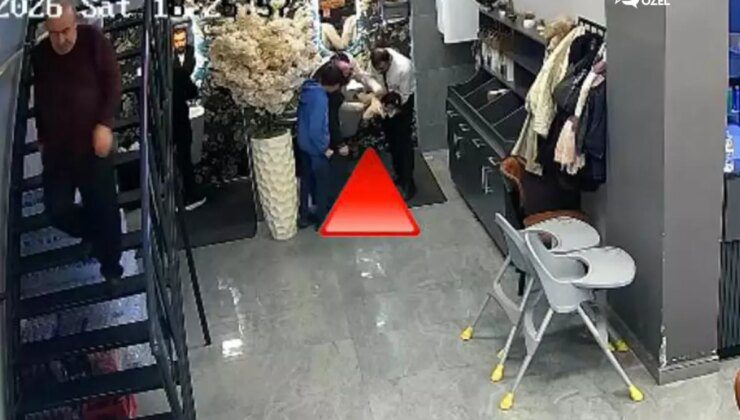 Yürekleri ağza getiren anlar! Şefin hızlı müdahalesi bebeği kurtardı