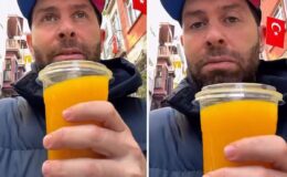 Bir bardak portakal suyuna, servet ödedi