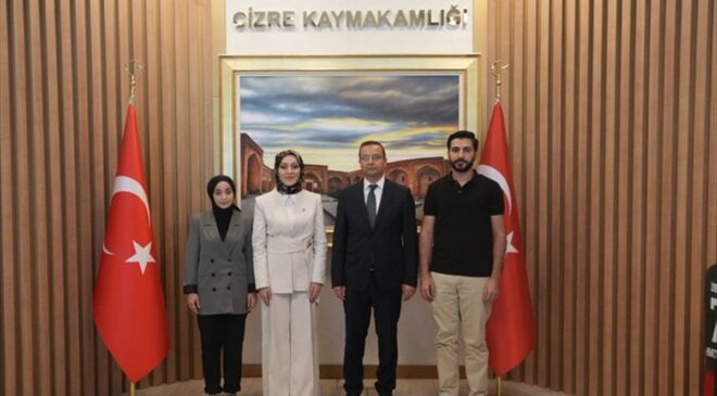 T3 Vakfı Şırnak İl Sorumlusu Asan, Kaymakam Baycar’ı ziyaret etti
