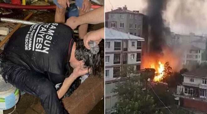 Tüpler art arda patladı, 4 kişi hastanelik oldu