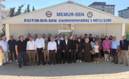 Eğitim-Bir-Sen Genel Başkanı Ali Yalçın, Kahramanmaraş’ta soruşturma geçiren öğretmenlerle buluştu
