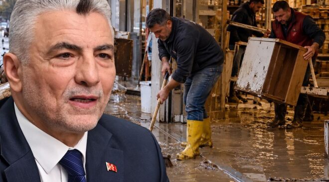 Bakan Bolat İstanbul’da selden etkilenen esnafa 80 milyon TL nakdi destek açıkladı